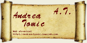 Andrea Tomić vizit kartica